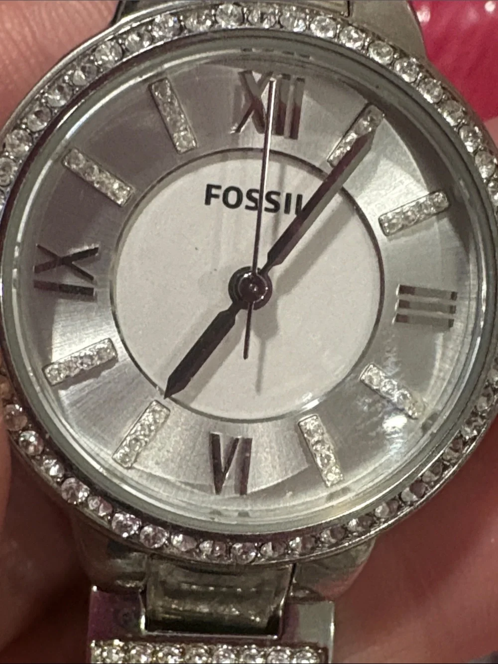 Fossil Women Silver Stainless Steel Analog Wrist Watch
